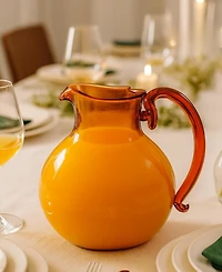 The Wine Savant Italian Design 25 oz. Amber Glass Pitcher