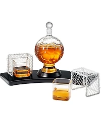 The Wine Savant Soccer Ball 3-Pc. Glass Decanter Set
