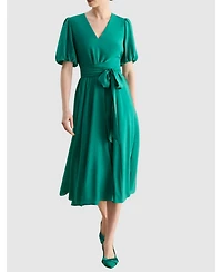 Hobbs London Women's Dannie Cinched-Waist Collard Shirt