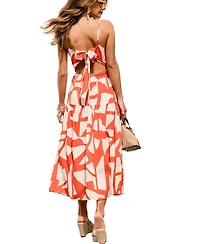 Cupshe Women's Molten Sun Abstract Maxi Beach Dress