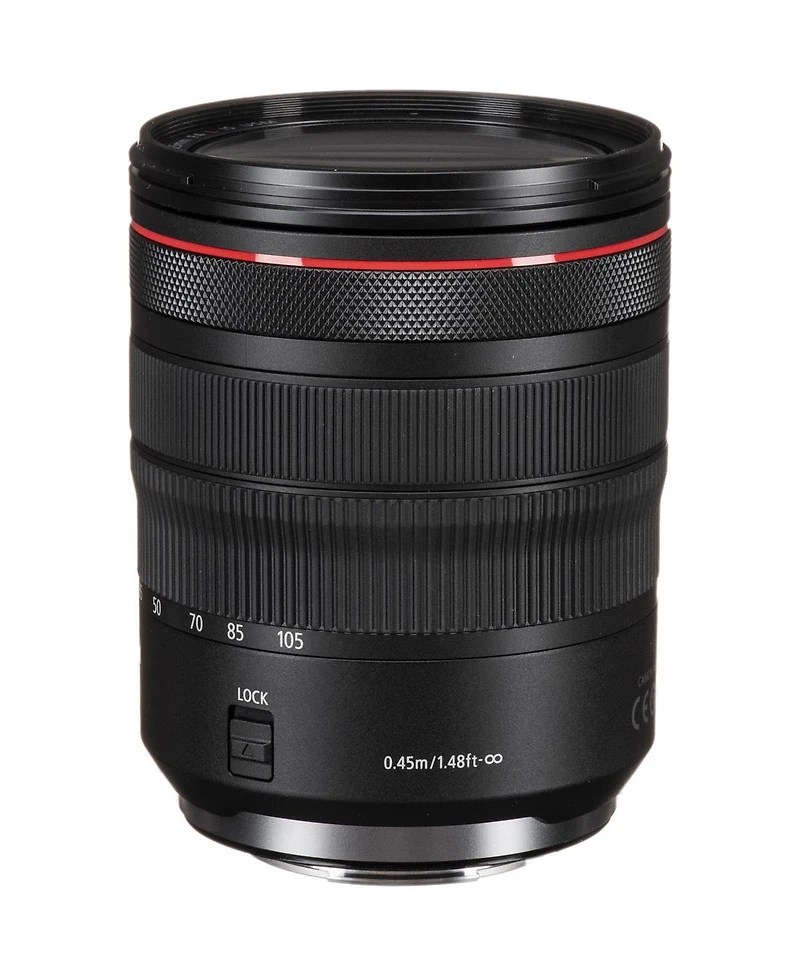 Canon Rf 24-105mm 4 L Is Usm Lens Bundle with 77mm Uv, Cpl, Nd, and Vnd Filters, Soft Case, Lens Cleaner, Cleaning Kit, Universal Cap Tether
