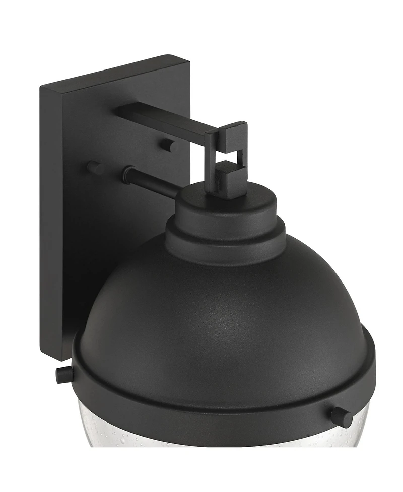 Possini Euro Design Sargasso 11" High Modern Outdoor Wall Light Fixture Mount Porch House Set of 2 Sand Black Marine Grade Finish
