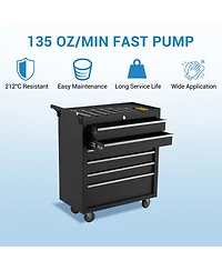 Gaomon 6-Drawer Portable Tool Storage Cart, Rolling Tool Chest Cabinet, Lockable Toolbox Organizer