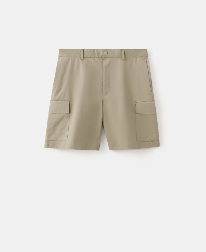 Mango Men's Water-Repellent 7.87" Cargo Bermuda Shorts