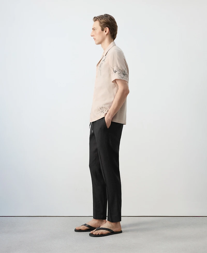 Mango Men's Drawstring Slim-Fit Pants