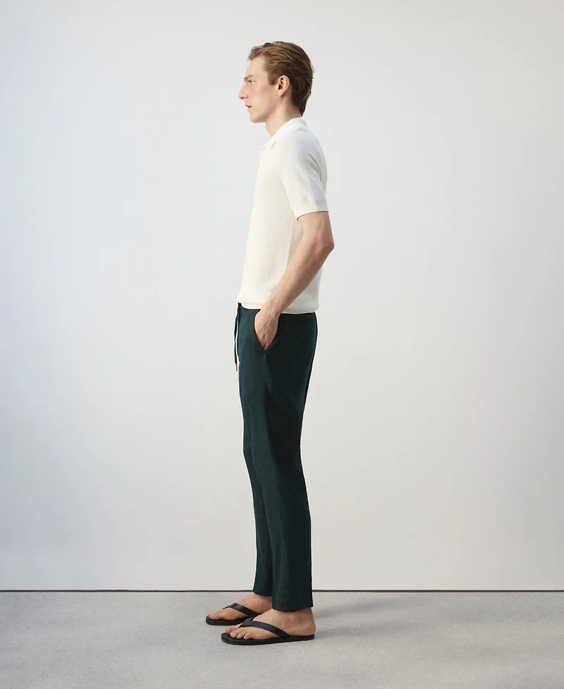 Mango Men's Drawstring Slim-Fit Pants