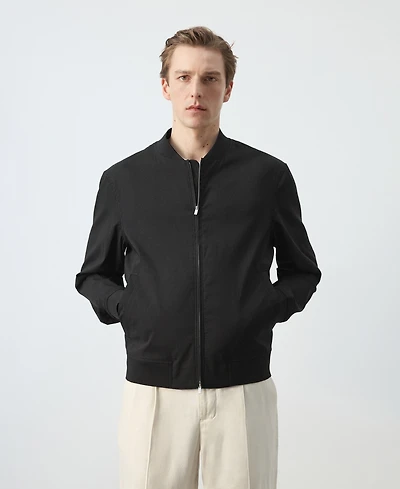 Mango Men's Straight Lyocell Bomber Jacket