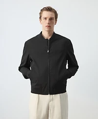 Mango Men's Straight Lyocell Bomber Jacket
