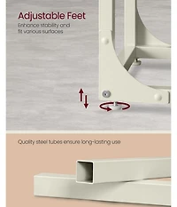 Slickblue Space Saving C Shaped End Table for Couch and Bedroom Use
