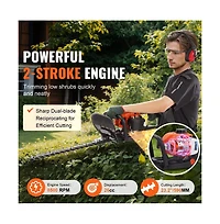 Sugift 23.2 in 26CC Gas Hedge Trimmer with 180 Degree Adjustable Head