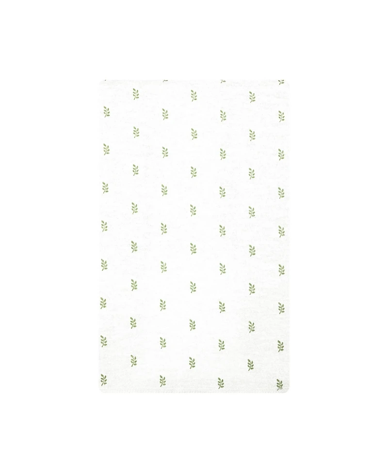 Hudson Baby Girl Cotton Poly Flannel Burp Cloths Bundle 12-Pack, Tiny Rose, One Size