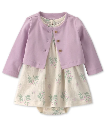 Carter's Baby Girls' Floral Long-Sleeve Dress 2-Piece Set