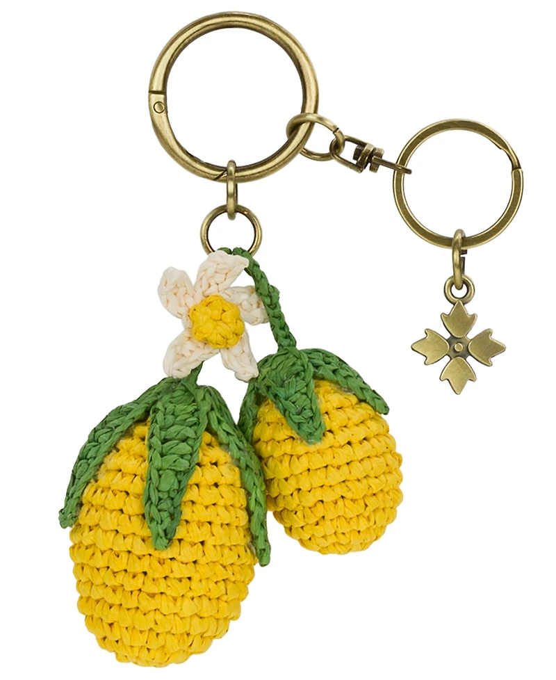 Patricia Nash Raffia Lemon Bag Charm