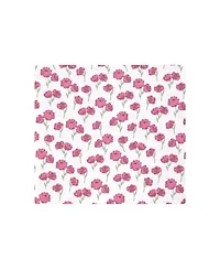Hudson Baby Girl Cotton Poly Flannel Receiving Blankets 4-Pack, Wild Rose Floral, One Size