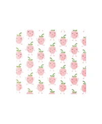 Hudson Baby Girl Cotton Poly Flannel Receiving Blankets Bundle 7-Pack, Happy Strawberries, One Size