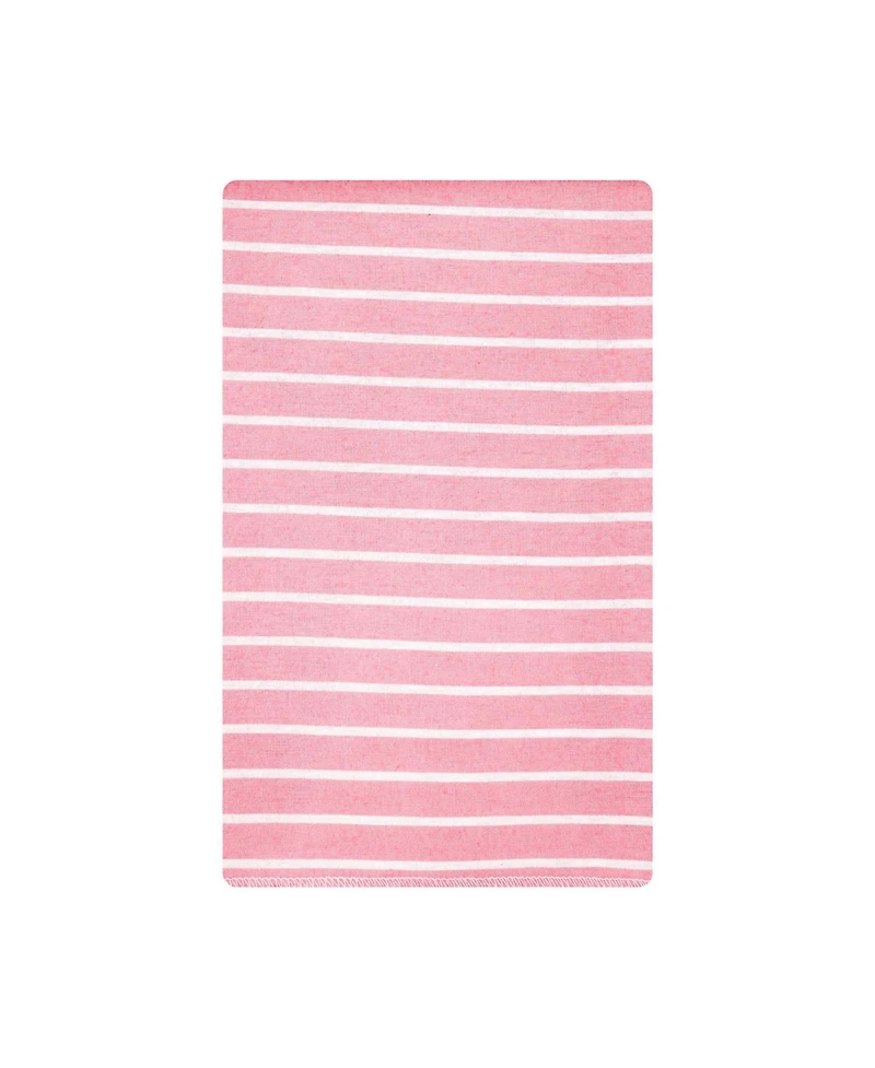 Hudson Baby Girl Cotton Poly Flannel Burp Cloths Bundle 12-Pack, Happy Strawberries, One Size