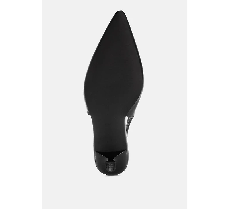 London Rag Women's Shala Kitten Heel Slingbacks
