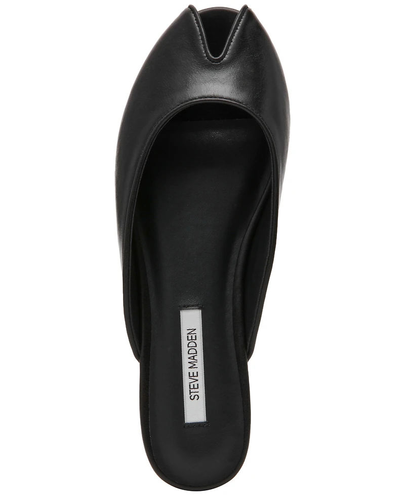 Steve Madden Women's Bloss Peep Toe Slip-On Flats