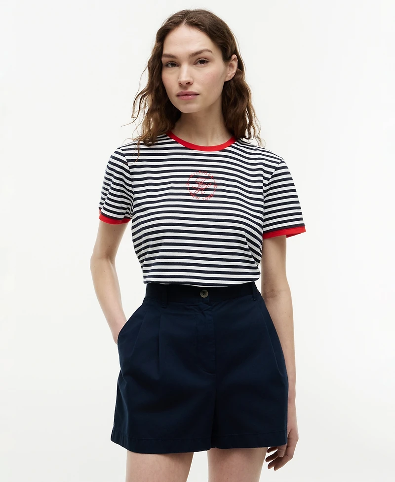 Tommy Hilfiger Women's Stripe Short-Sleeve T-Shirt