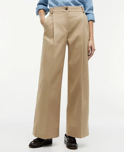 Tommy Hilfiger Women's Cotton Wide-Leg Chino Pants