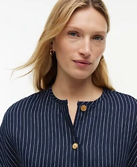Tommy Hilfiger Women's Linen Nautical Stripe Blouse