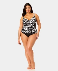 Anne Cole Plus Shirred Tankini Top
