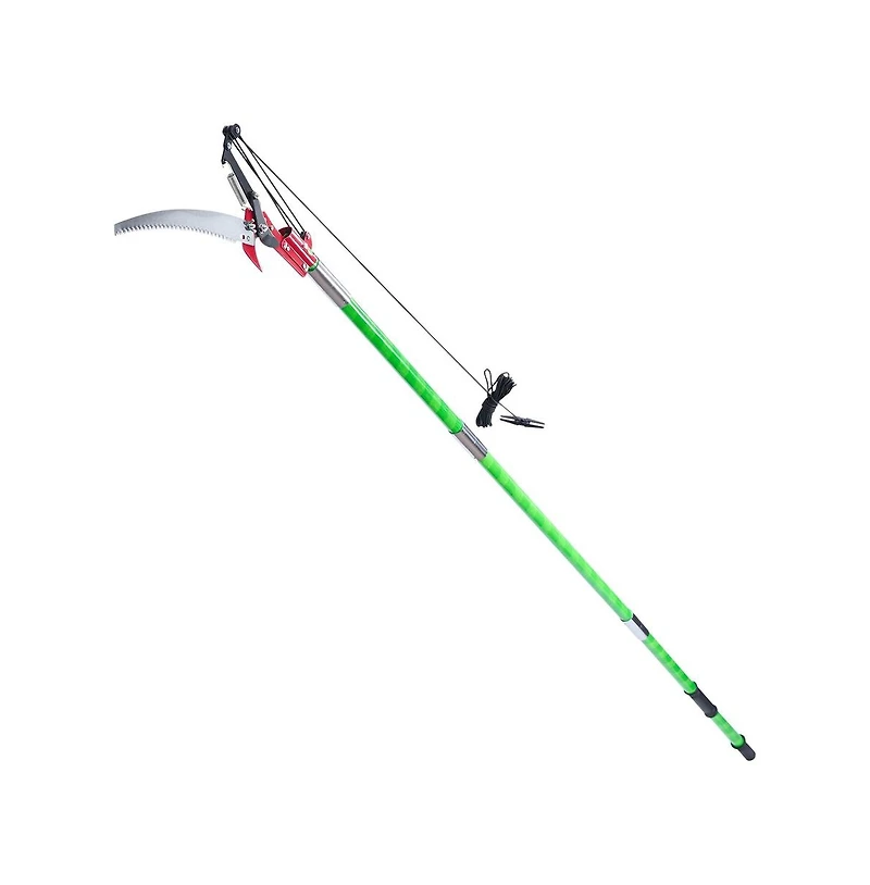 Sugift Manual Pole Saw 3.87-27 feet Extendable Pole Tree Pruner with Scissors