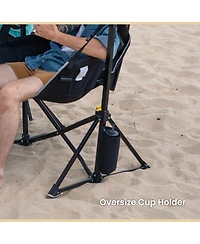 Arrowhead Outdoor 2-Pack Folding Hammock Camp Chair, Detachable Footrest, Padded Headrest and Seat, 2x Large Cup Holders, Supports 300lbs