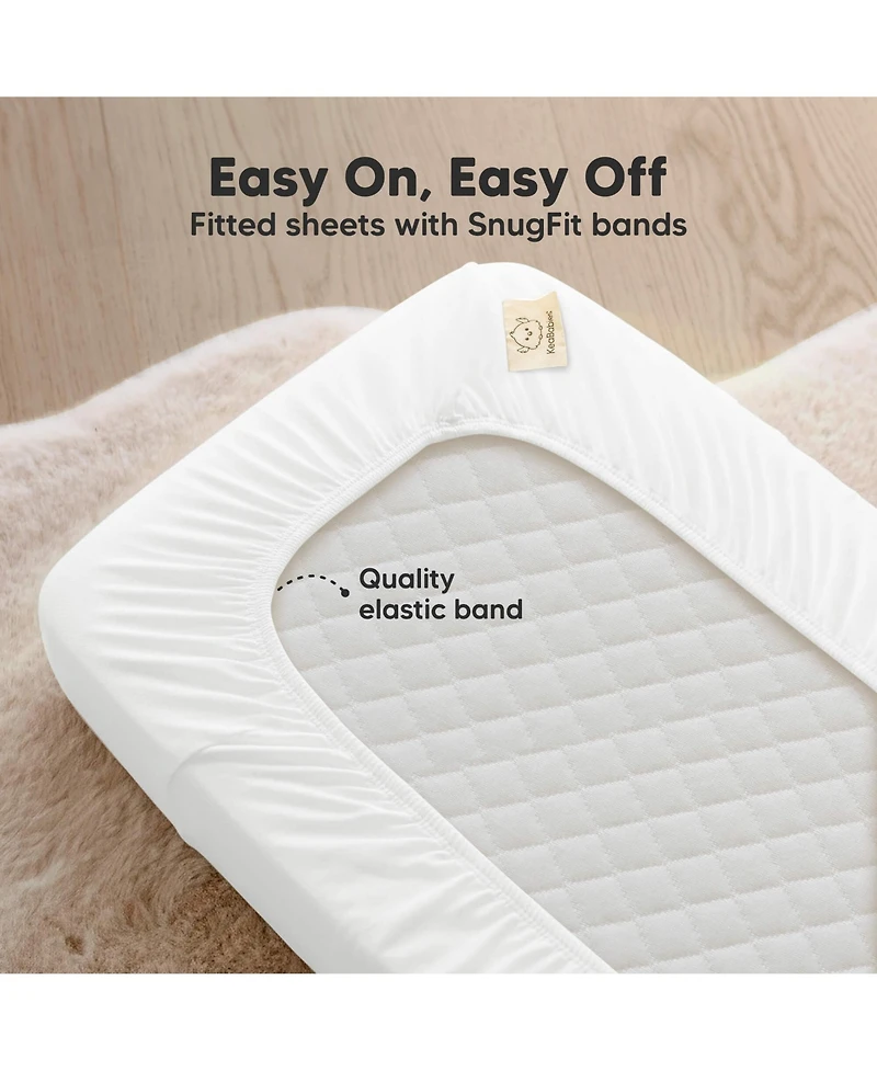 KeaBabies Organic Bassinet Sheet for Boys, Girls, 2-Pack Soothe Bassinet Sheets for Baby Delight Dreamer Bedside Sleeper