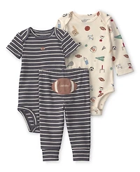 Carter's Baby Boy's Football Bodysuit & Pant 3-Piece Set