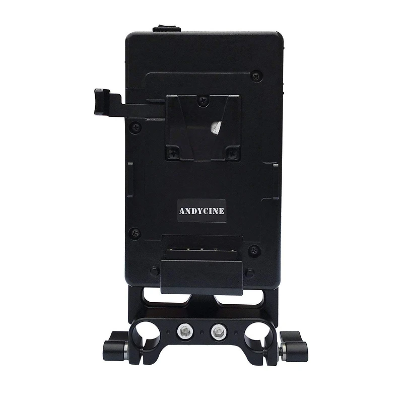 AndyCine Multi-Output V-Mount Battery Plate with Rod Mount and Cheese Plate for Monitors and Dslr Cameras