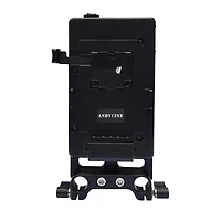 AndyCine Multi-Output V-Mount Battery Plate with Rod Mount and Cheese Plate for Monitors and Dslr Cameras