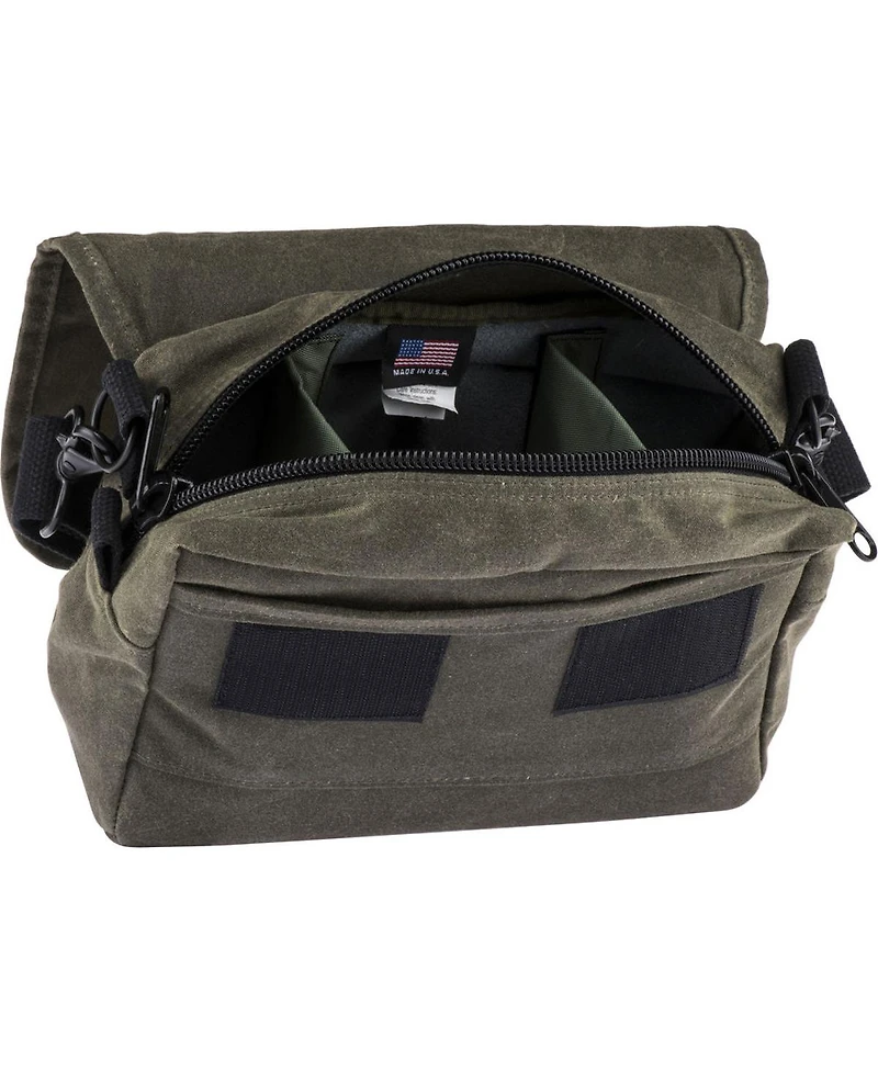 Domke F-5XB RuggedWear Canvas Shoulder and Belt Bag for Dslr and Mirrorless Cameras and 1-2 Lenses, Military Green