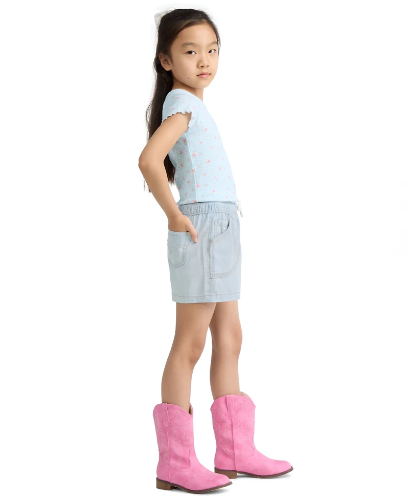Levi's Girls' 4-6x Denim Parachute Shorts