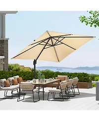 gaomon 10x10FT Heavy Duty Aluminum Cantilever Patio Umbrella