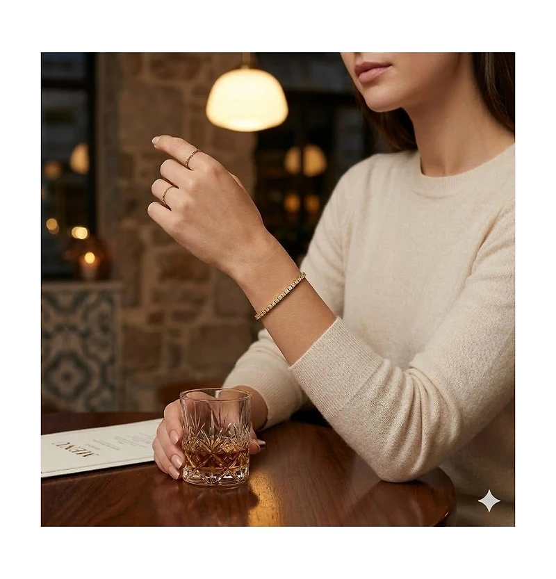 Simona Round 4-Prong Cz Bangle