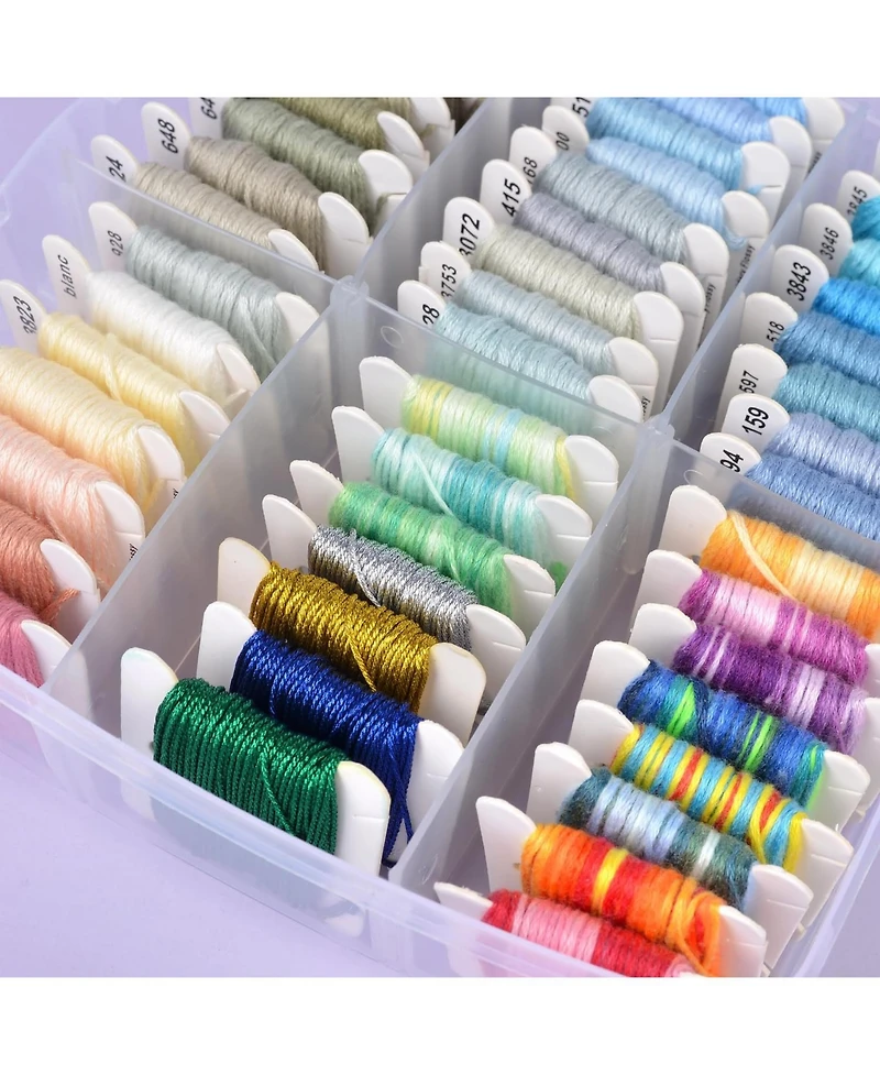 Gnuadz 1080 Pack Embroidery Floss Thread Kit Cross Sewing Tool Box