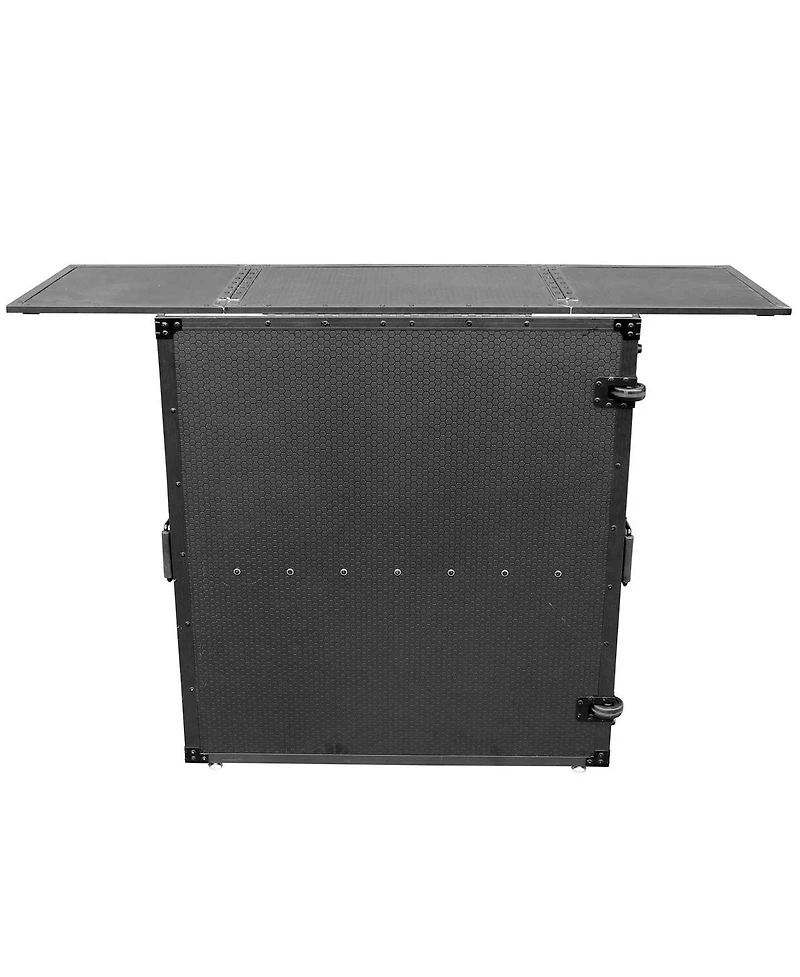 ProX Xs-djstn Transformer Series Fold-Away Dj Performance Desk Facade with Wheels