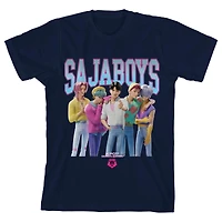 KPop Demon Hunters Big Boys Saja Group Short Youth Sleeve Tee
