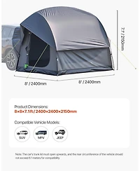 Mecale Ft Suv Tent for Camping 5-8 Person with Mesh Windows