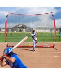 Mecale 12x9 Feet Barricade Backstop Net for Baseball Softball with Carry Bag