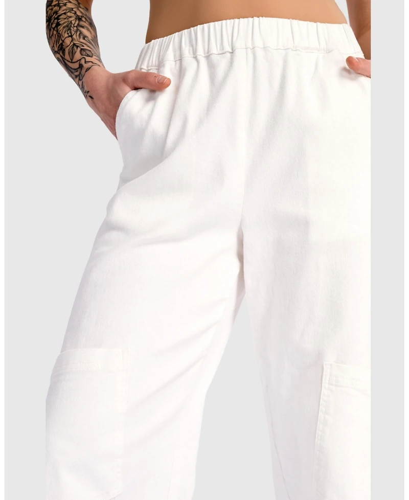 Alembika Women's Twill Papaya Relaxed Pants