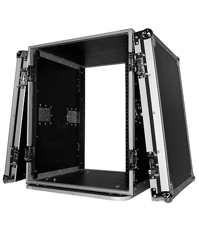 ProX T-14RSS 14U Ata Deluxe Flight Road Case with 4" Casters for Amplifier Rack Mount Module, 19" Rail Depth