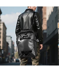 Mecale 30L Motorcycle Tail Bag Waterproof with Rain Cover and Shoulder Straps