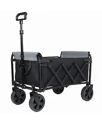 Mondawe All-in-One Convertible Utility Carts - Bench Seat/Dog Tether All-Terrain Wheels