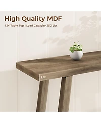 gaomon 70.8" Extra Long Console Table, 2 Tier Narrow Sofa Table for Behind Couch, Entryway Hallway Living Room, Farmhouse Style