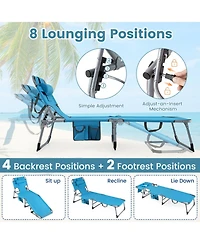 Sugift Folding Tanning Chair with Face and Arm Holes