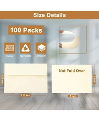 Gnuadz Greeting Cards Envelopes Single Panel Cardstock Printable Self Seal Diy Invitations