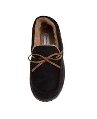 Beverly Hills Polo Club Big Boys Moccasins Slippers Classic Fuzzy Lining Cozy Indoor/Outdoor Sole SlipOn Comfort (Little / Kid)