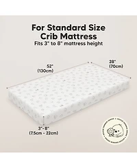 KeaBabies 2pk Soothe Fitted Crib Sheets Neutral, Baby Sheets, Fits Standard Nursery Mattress
